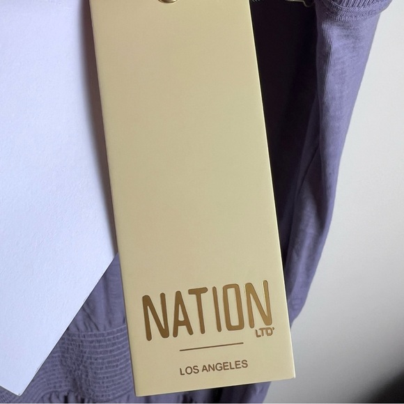 NWT Nation Ltd Pima Cotton Margot Turtleneck Tank In French Violet Size L - Picture 11 of 16